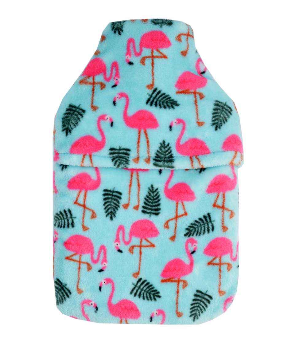 flamingo hot water bottle cover