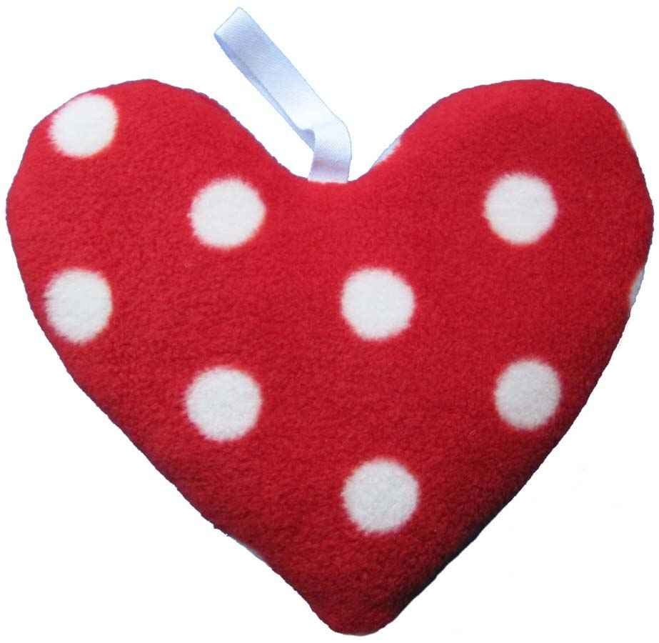 heart fleece hottie heat pack