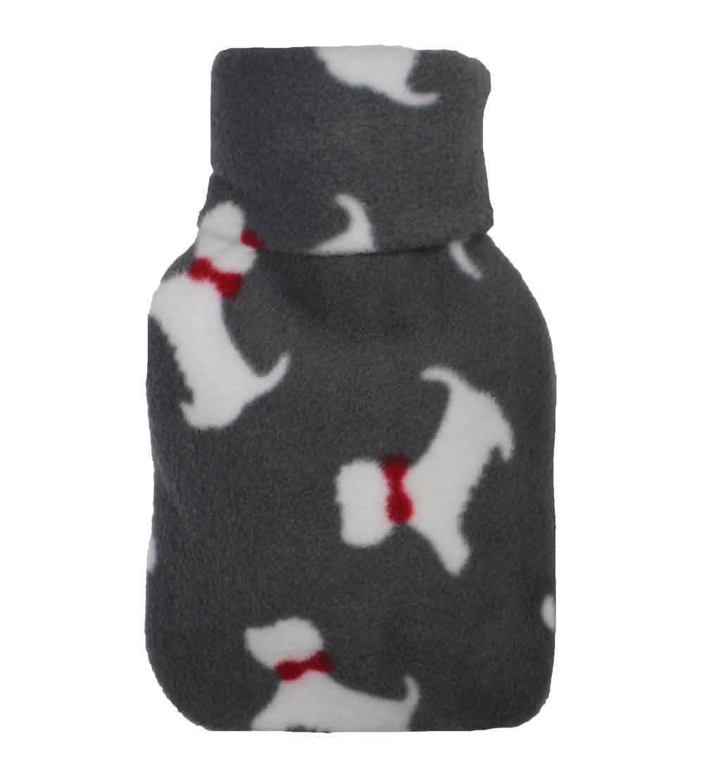 westie grey mini hot water bottle