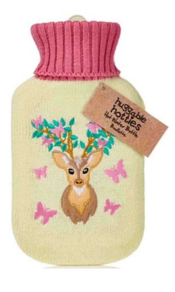 deer knit hot water bottle