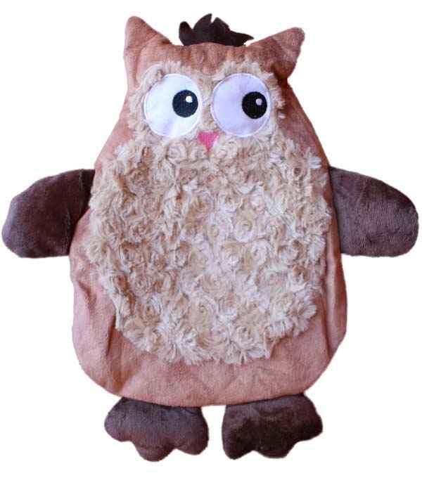 tan owl hot water bottle