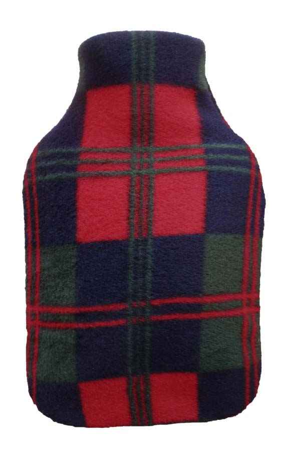 tartan fleece hot water bottle