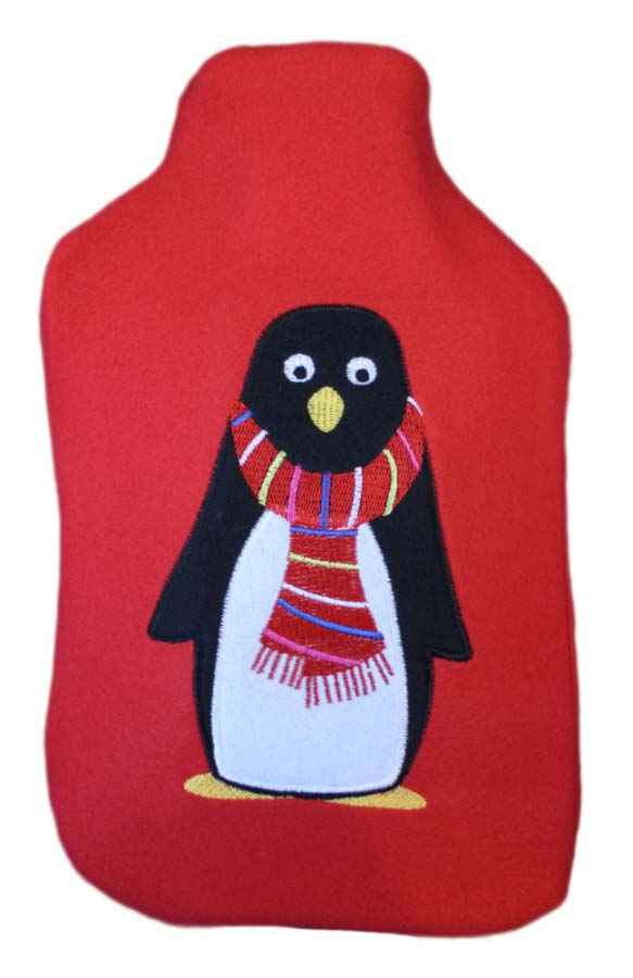 red king penguin hot water bottle