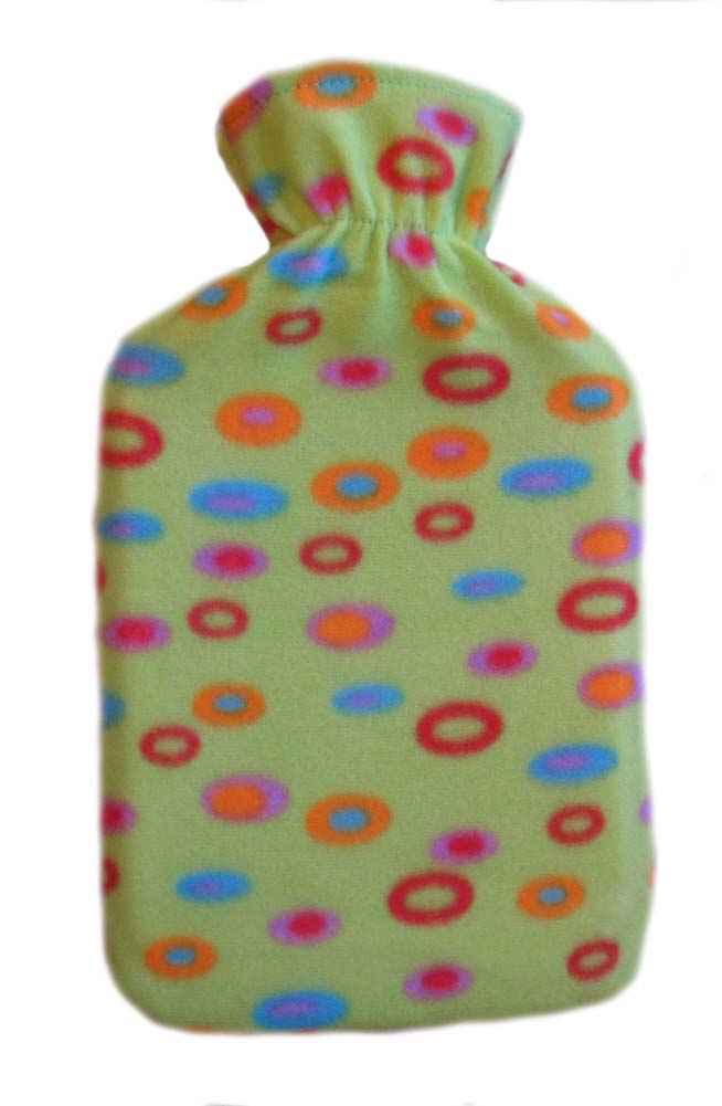 lime hoops hot water bottle