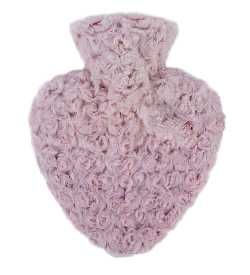 roses heart latex free hot water bottle