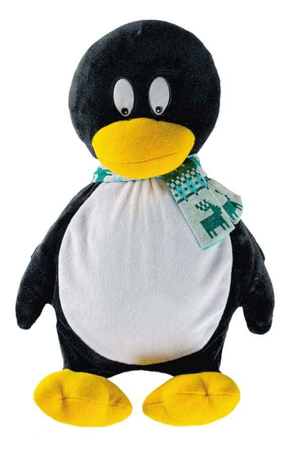 cuddly penguin hot water bottle