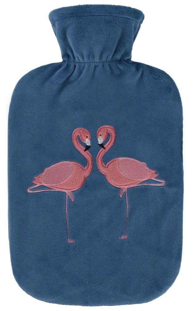 flamingo latex allergy free hot water bottle