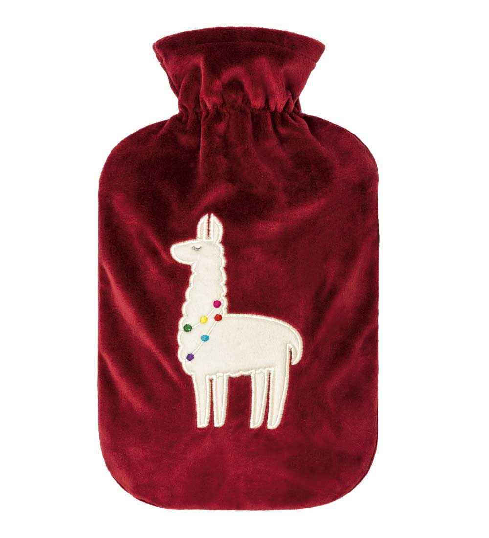 llama hot water bottle