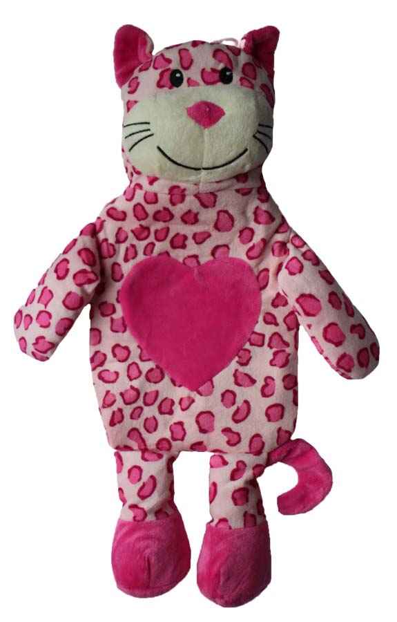 pink kitty cat hot water bottle