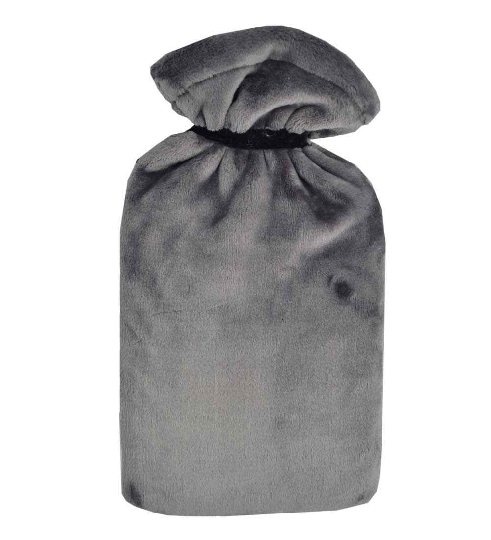 extra large grey fleece hot water bottle