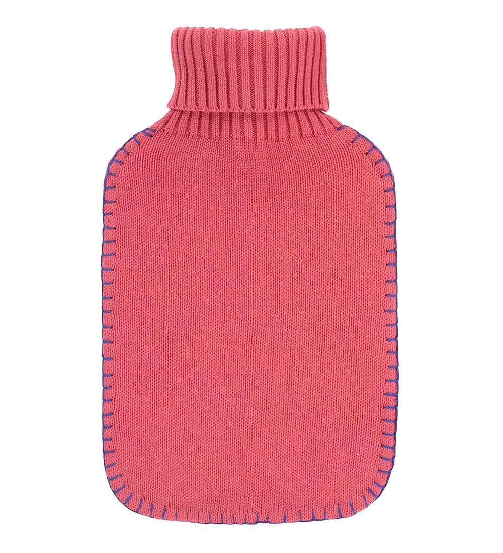 coral knit hot water bottle