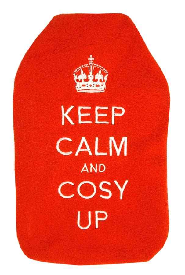 keep calm rubber hot water bottle