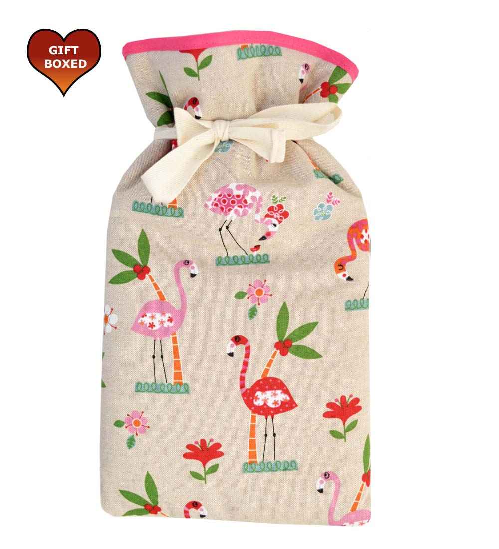 flamingo hot water bottle