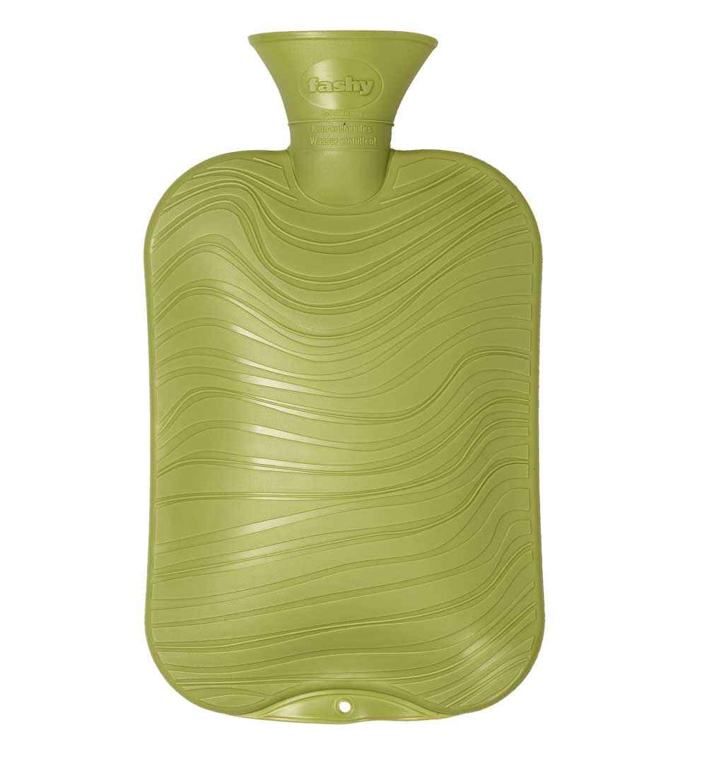 green glow wavy fashy hot water bottle