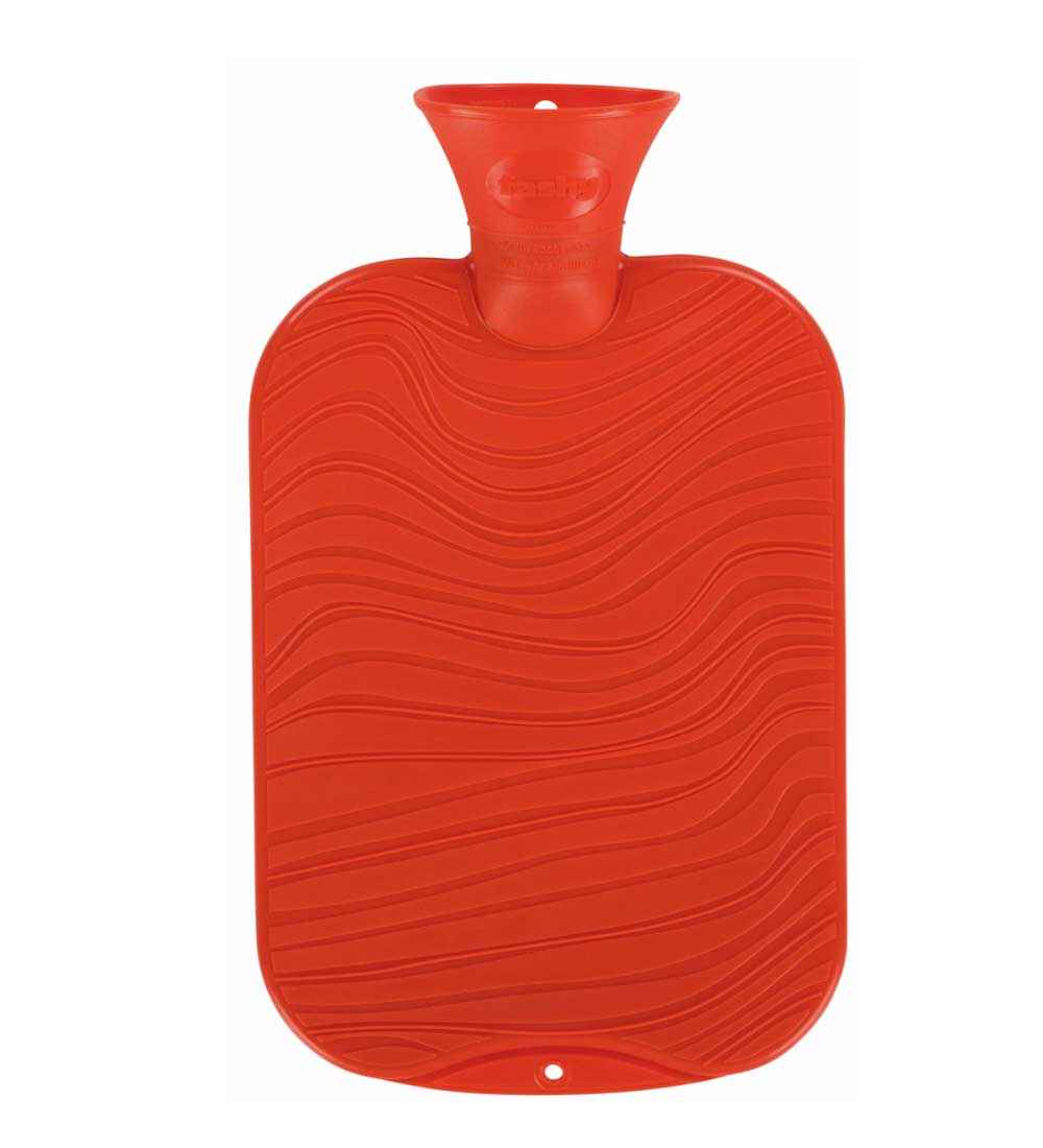 burnt orange wavy hot water bottle