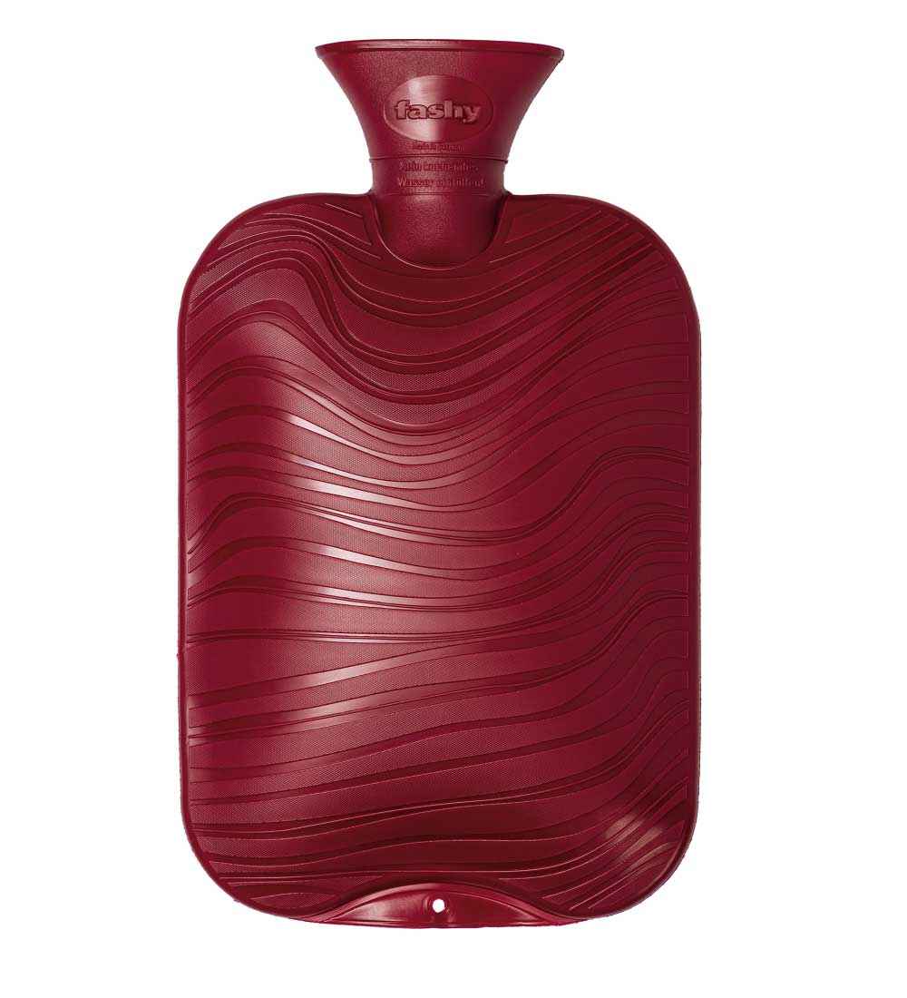 fashy bordeaux wavy hot water bottle