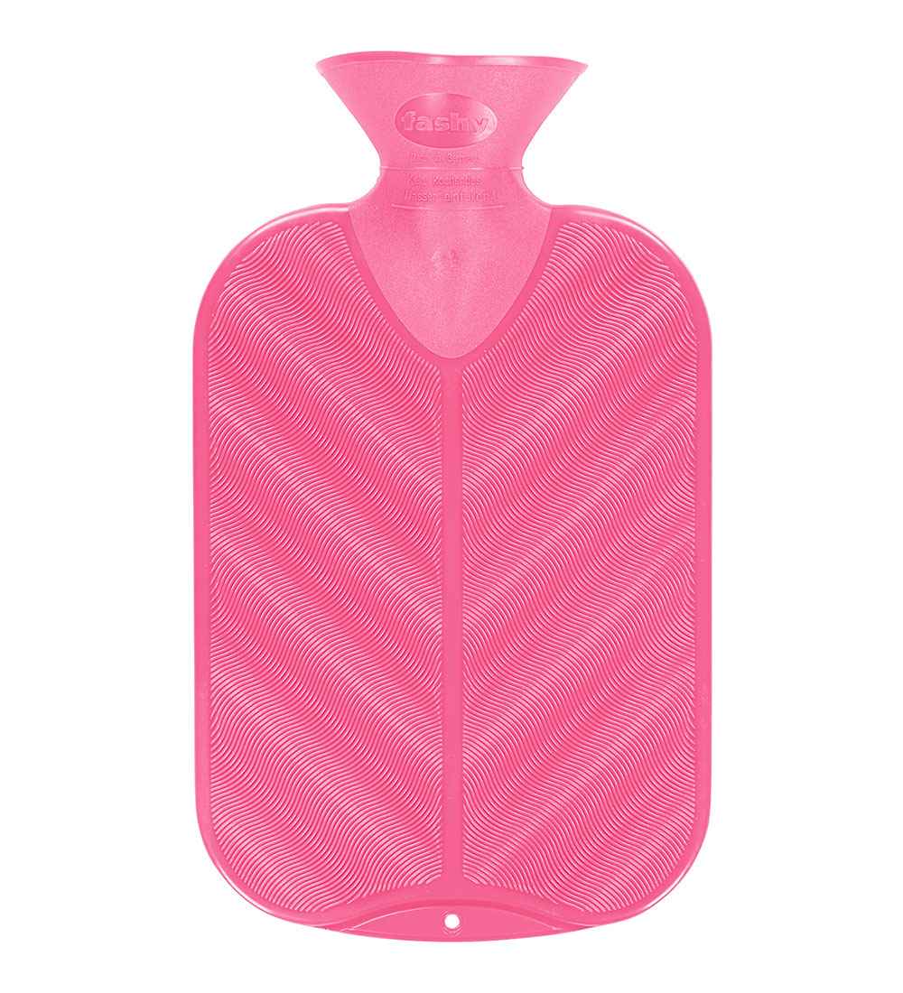 neon pink hot water bottle