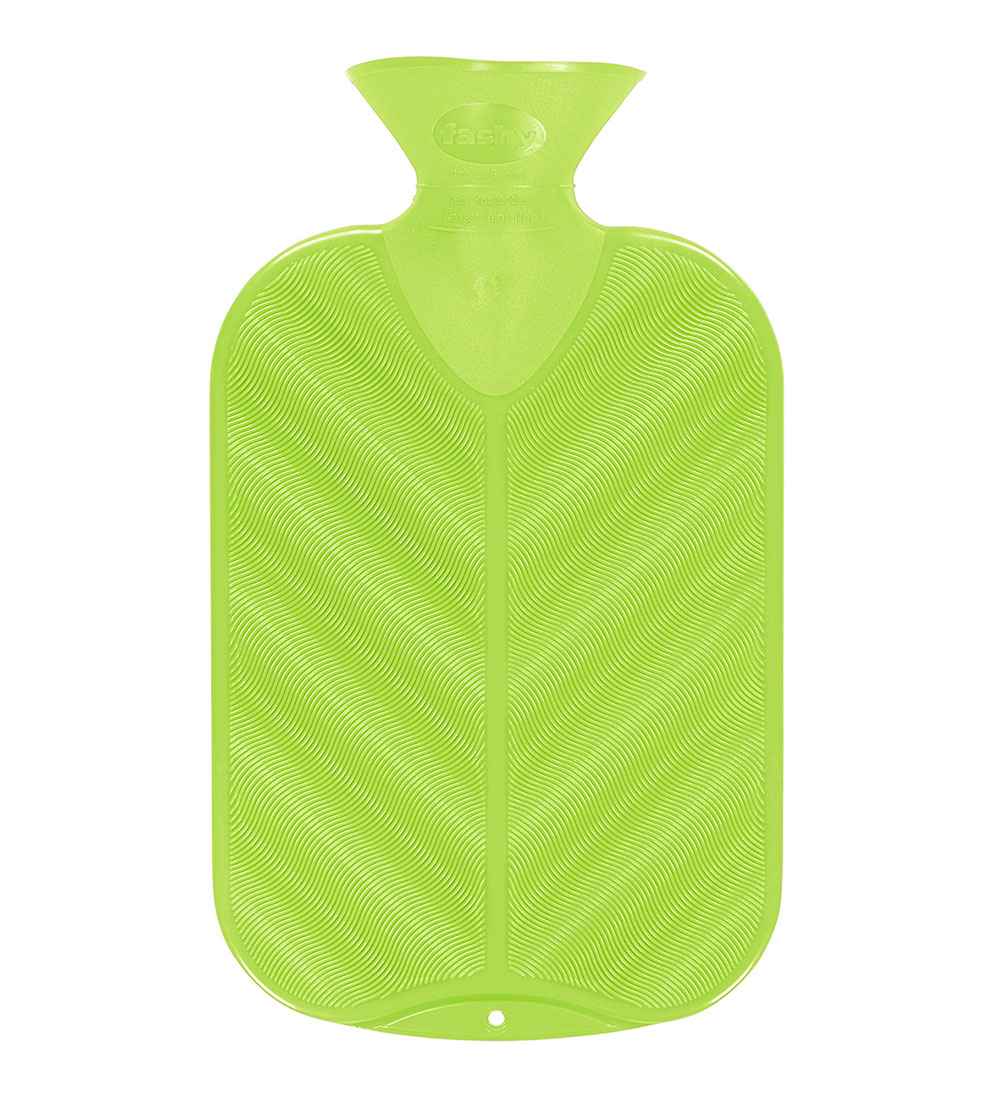 neon green hot water bottle