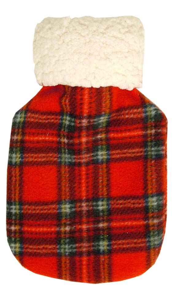 mini tartan hot water bottle cover