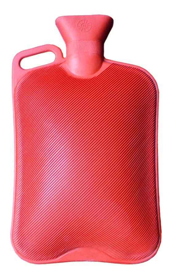 large red hot water bottle