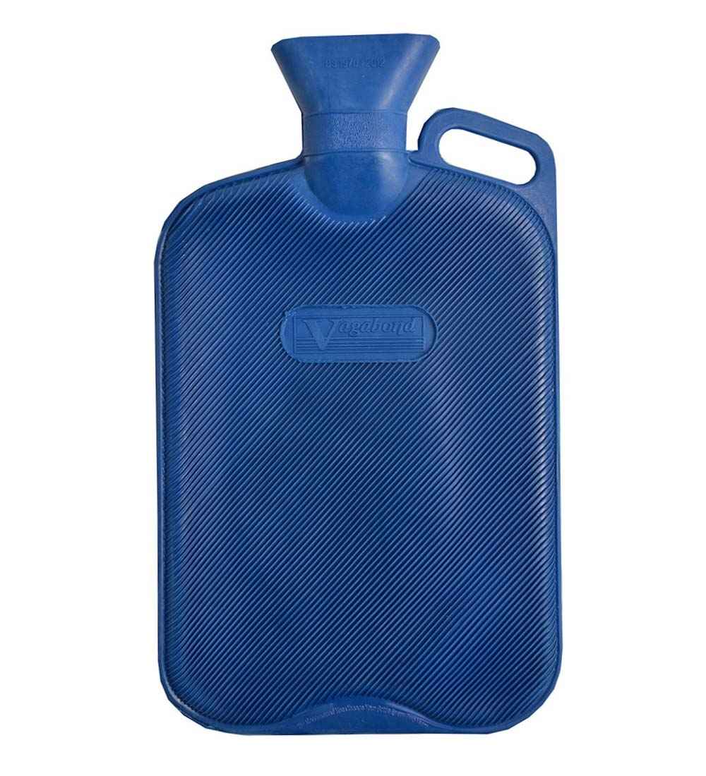 large blue hot water bottle