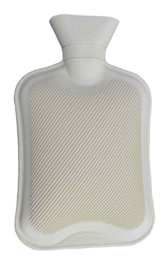 cream rubber hot water bottle