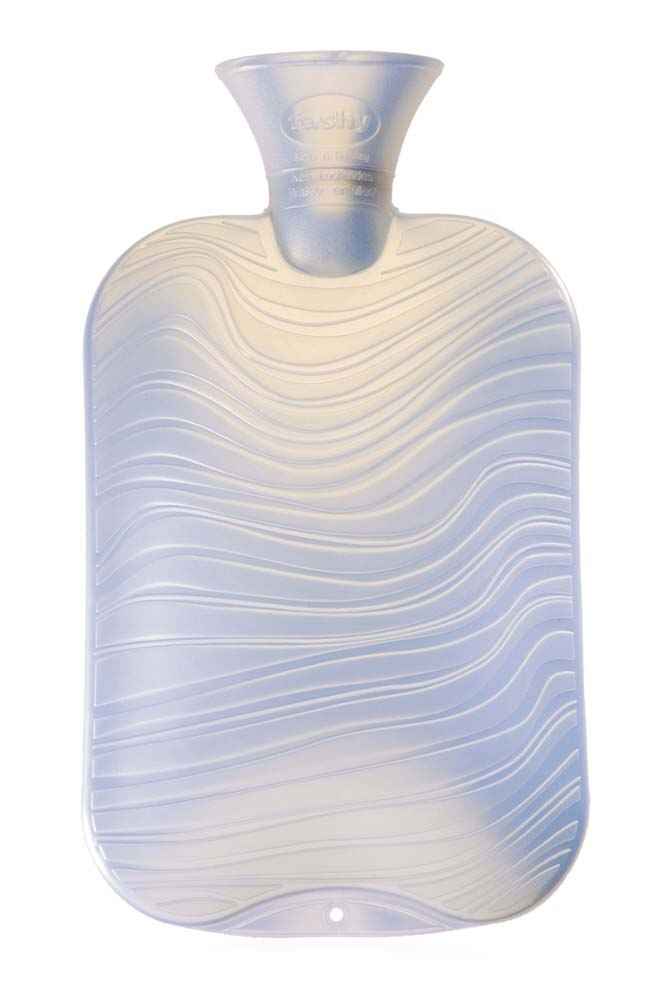 white wavy hot water bottle