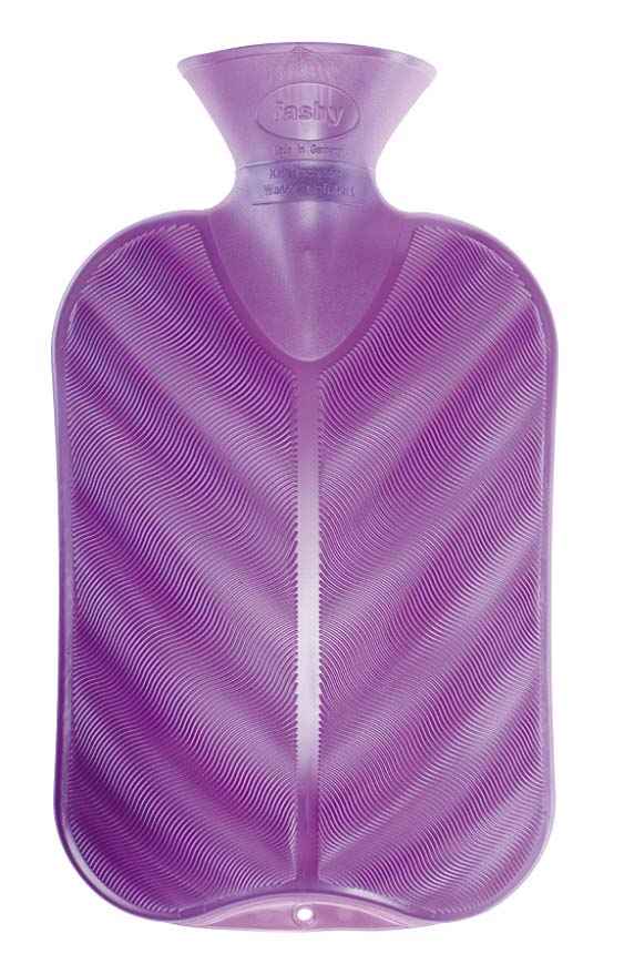 metallic purple hot water bottle