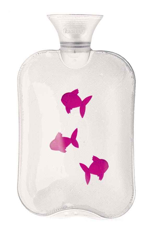 fashy transparent heat warming fish hot water bottle