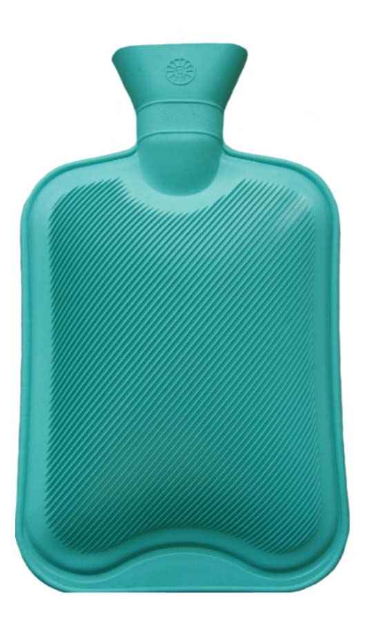 classic green rubber hot water bottle