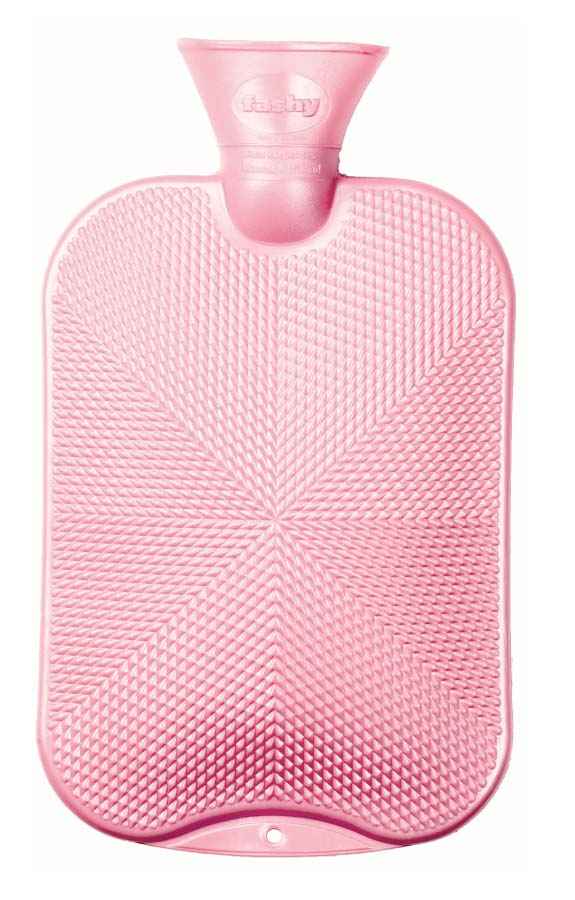 pink crystal star hot water bottle