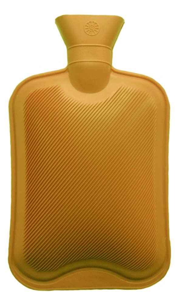 mustard rubber hot water bottle