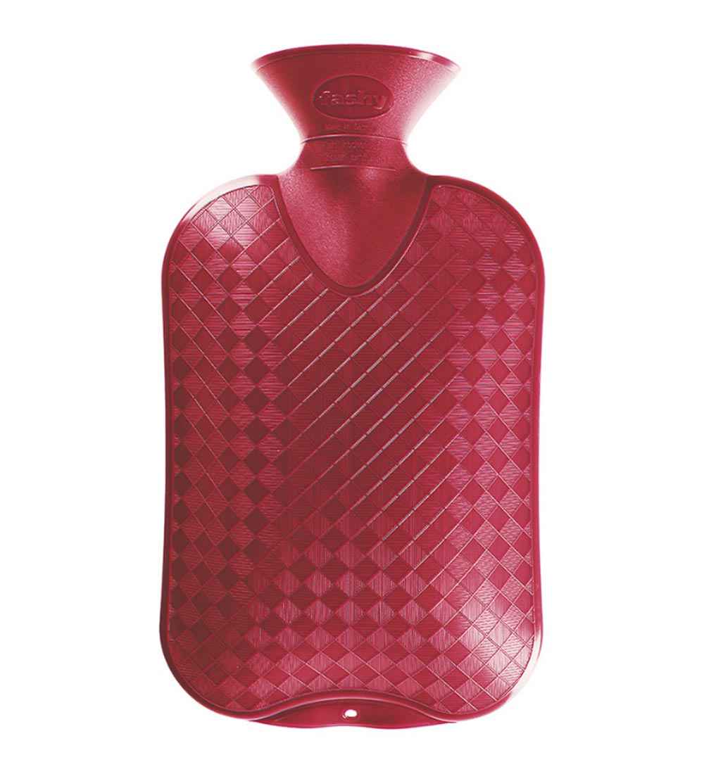 fashy plain cranberry hot water bottle