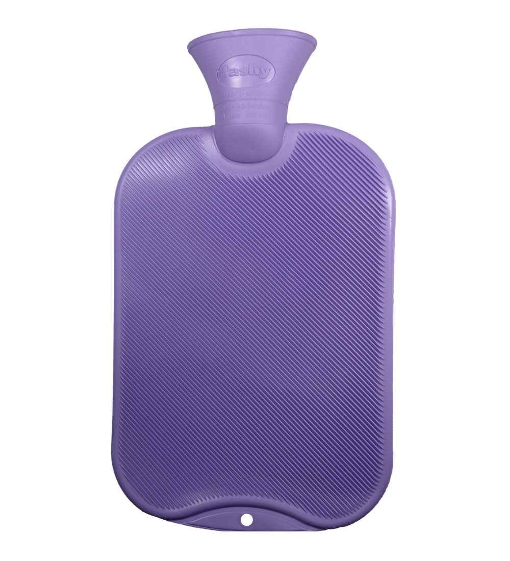 light purple single rib non rubber hot water bottle