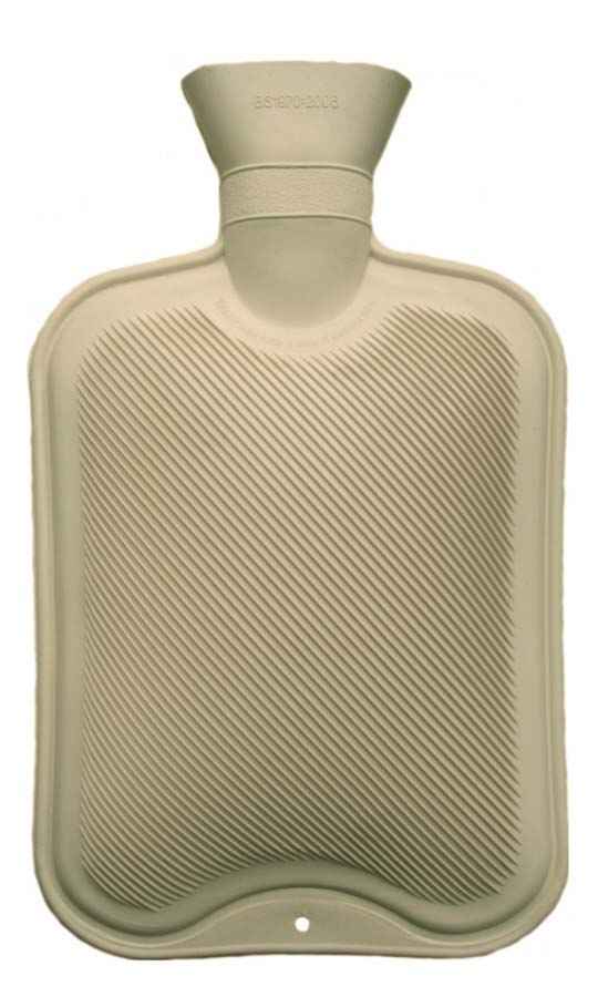 cream rubber hot water bottle