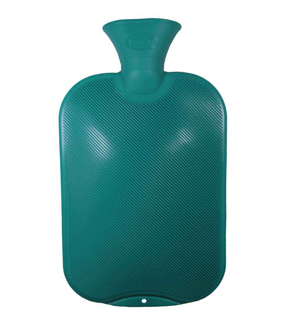 turquoise single rib hot water bottles