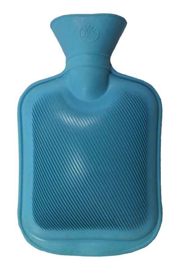 aqua blue small hot water bottle