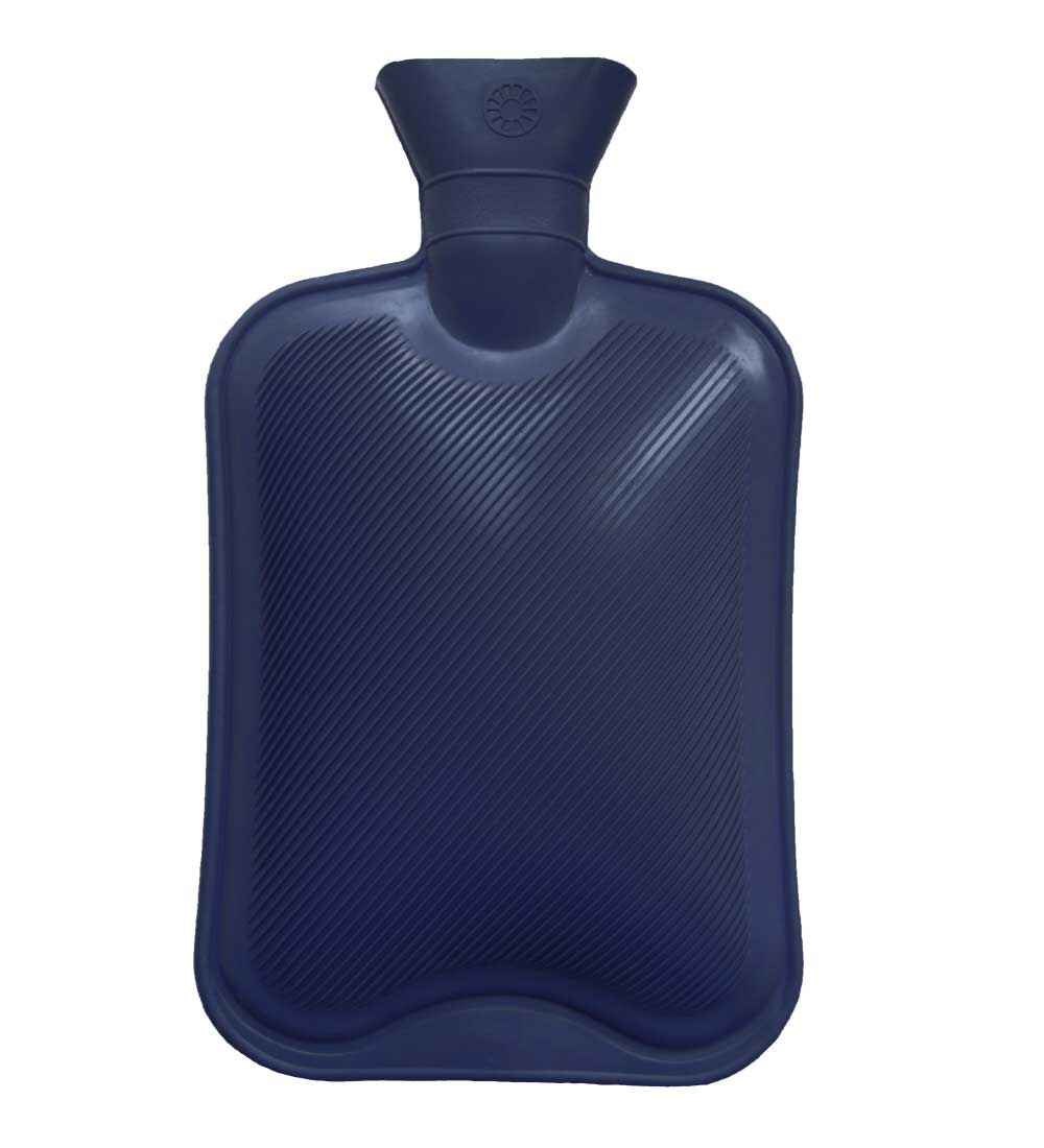 navy blue rubber hot water bottle