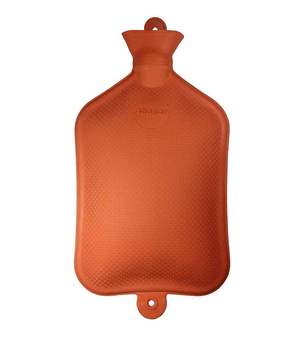 jumbo 3 litre orange hot water bottle