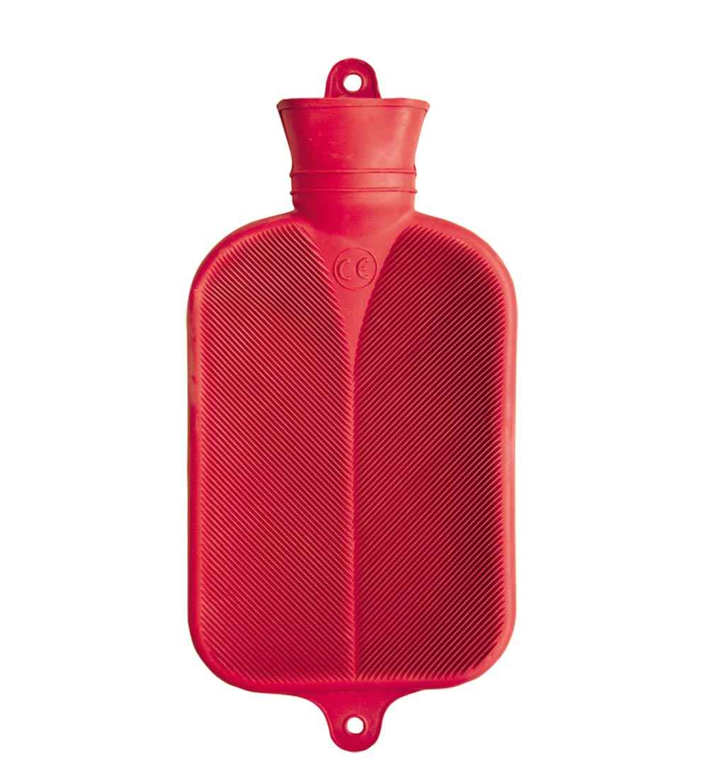 Sänger red single ribbed hot water bottle