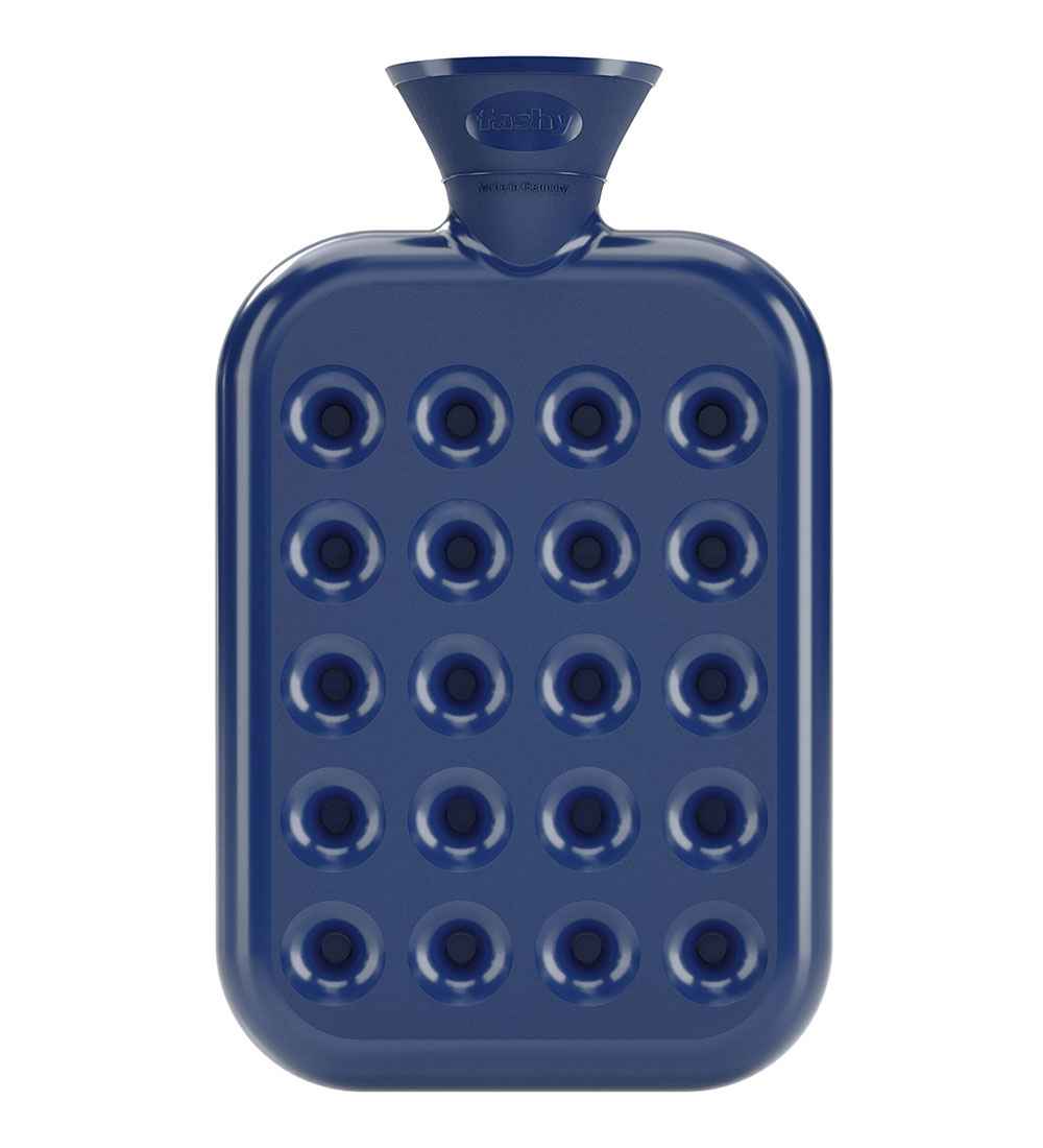 navy cushion hot water bottle