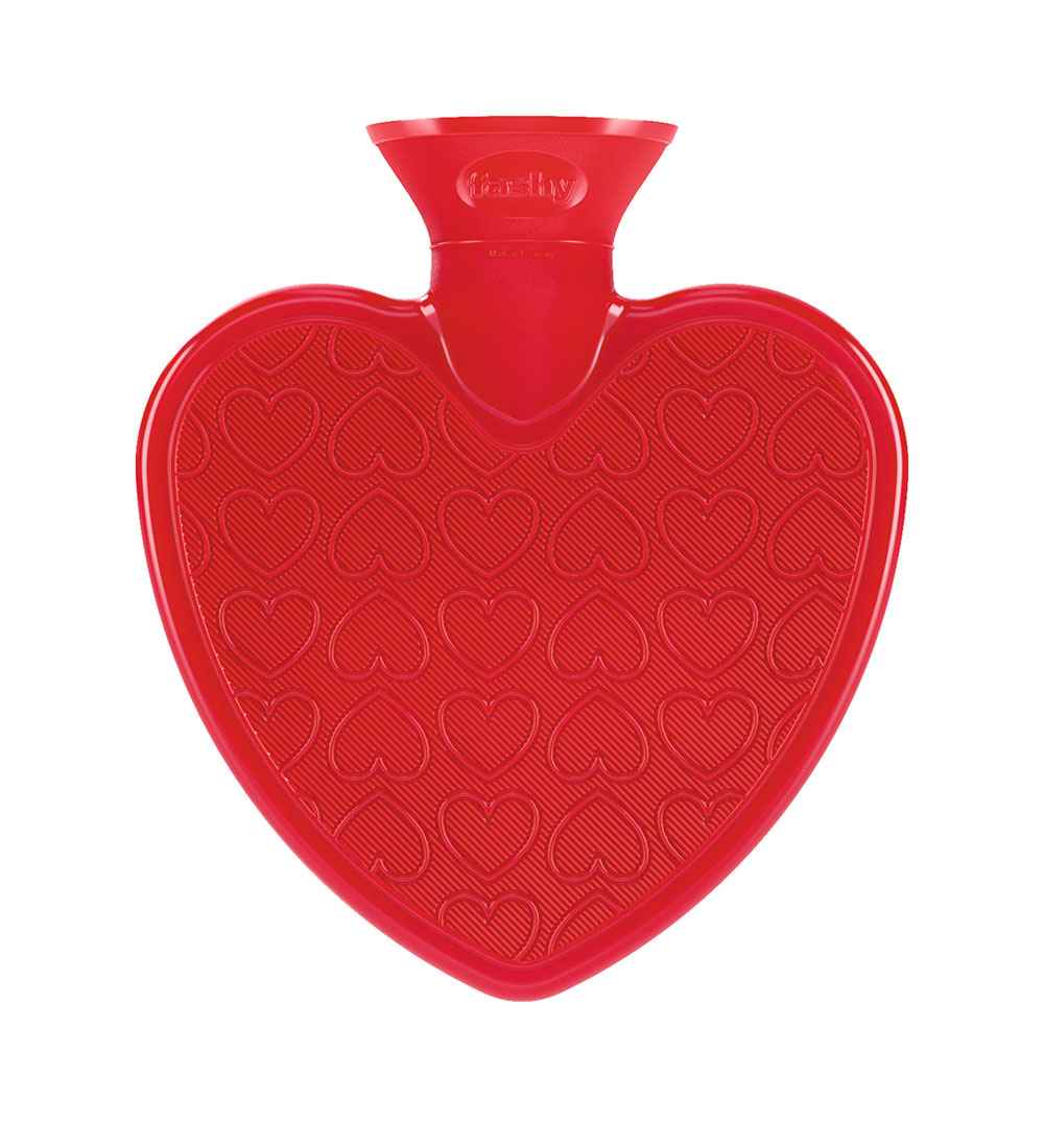 heart hot water bottle