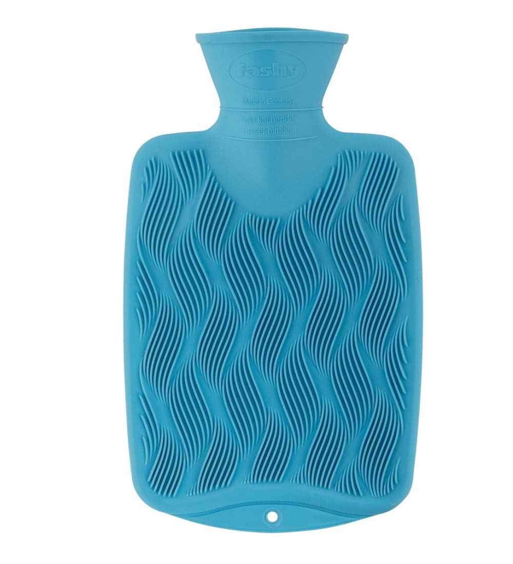 fashy blue small pvc hot water bottle