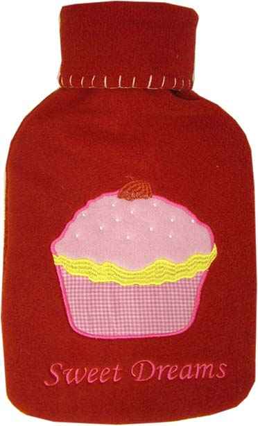 cup cakes fleece fleece hot water bottle cover