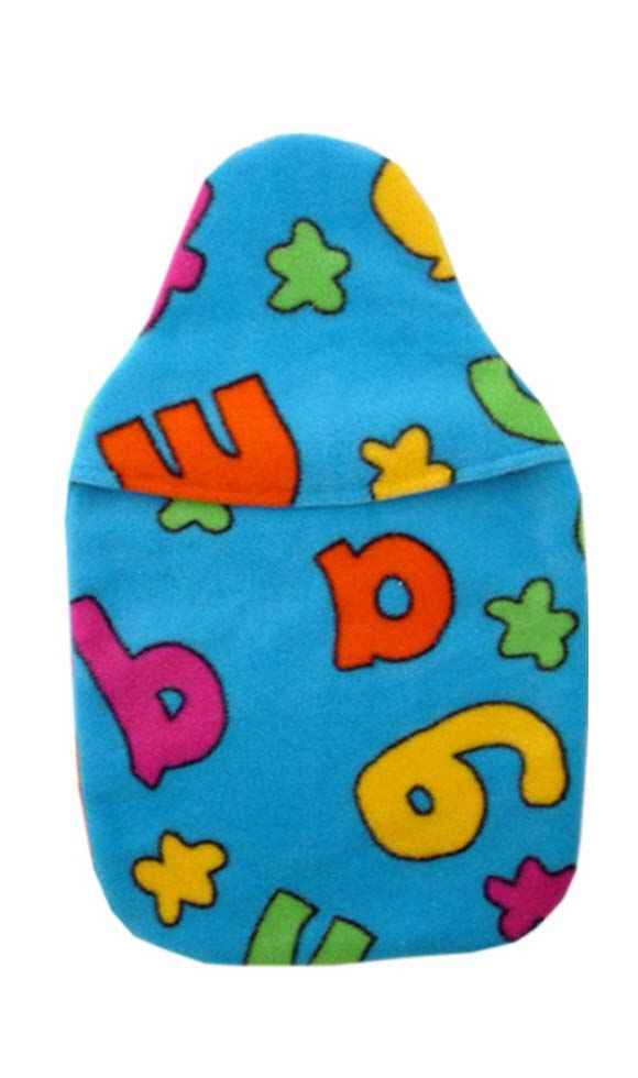 children alphabet fleece hot water bottle cover