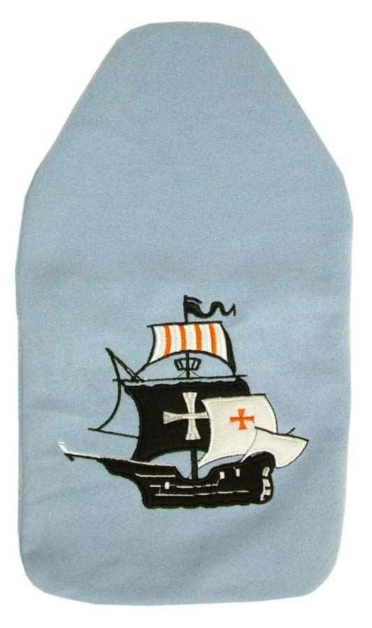 pirate ship fleece hot water bottle cover