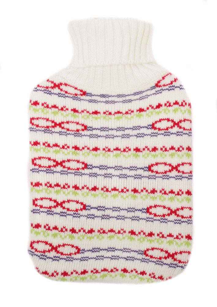 peru knit stripe hot water bottle cover