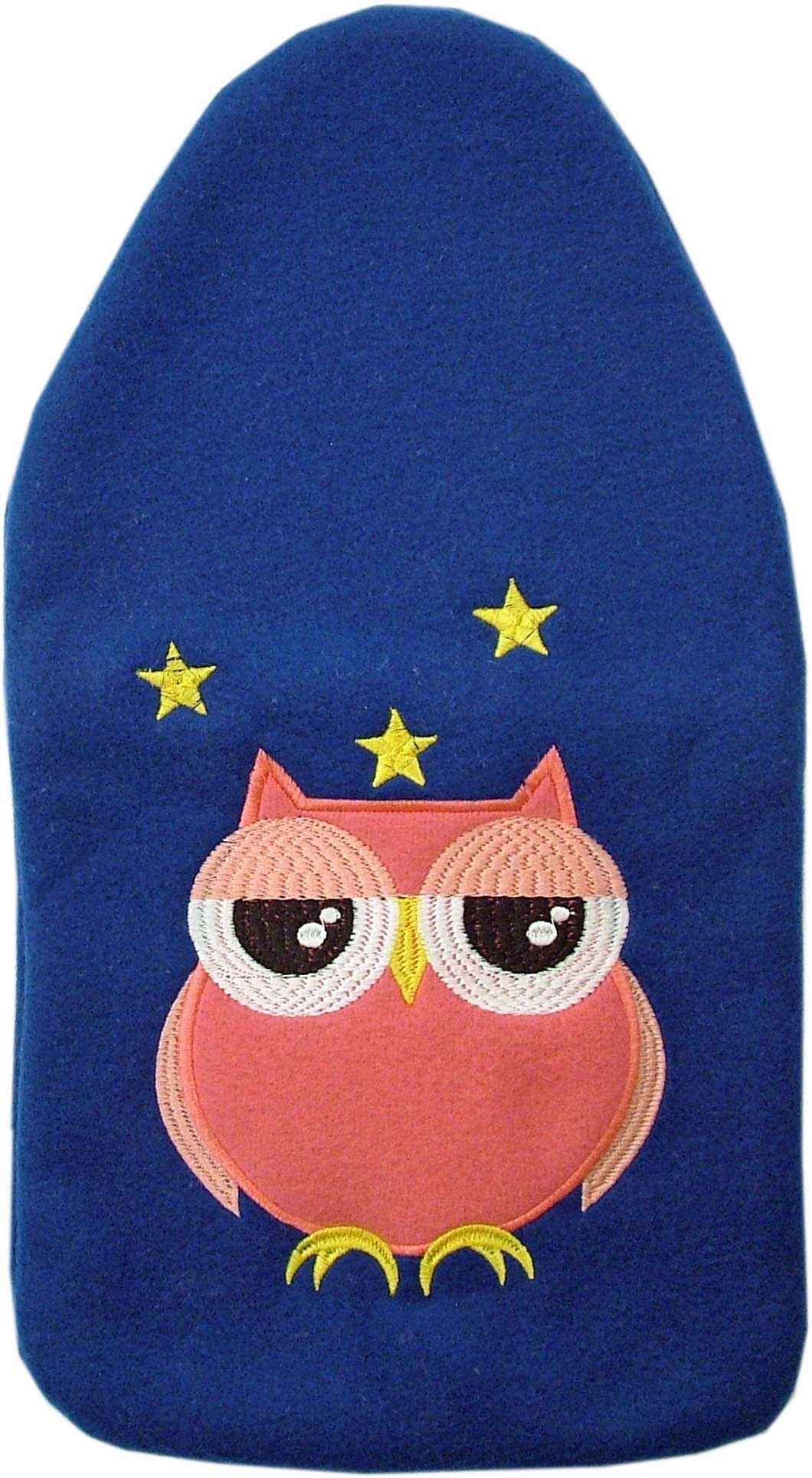 owl fleece hot water bottle cover