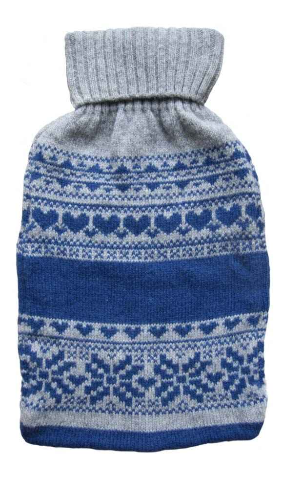 alpine knitted hot water bottle cover