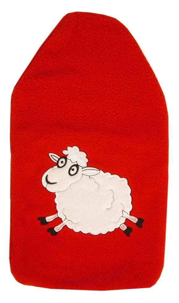 woolly lamb fleece hot water bottle cover